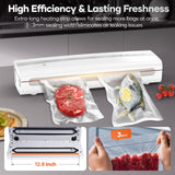 Powerful Vacuum Sealer Machine,Precision Vacuum Sealer Machine With Bag Cutter,Compact Design with 5 Meters Vacuum Seal Rolls,Dry/Moist Compact Full Automatic Food Sealer kejector