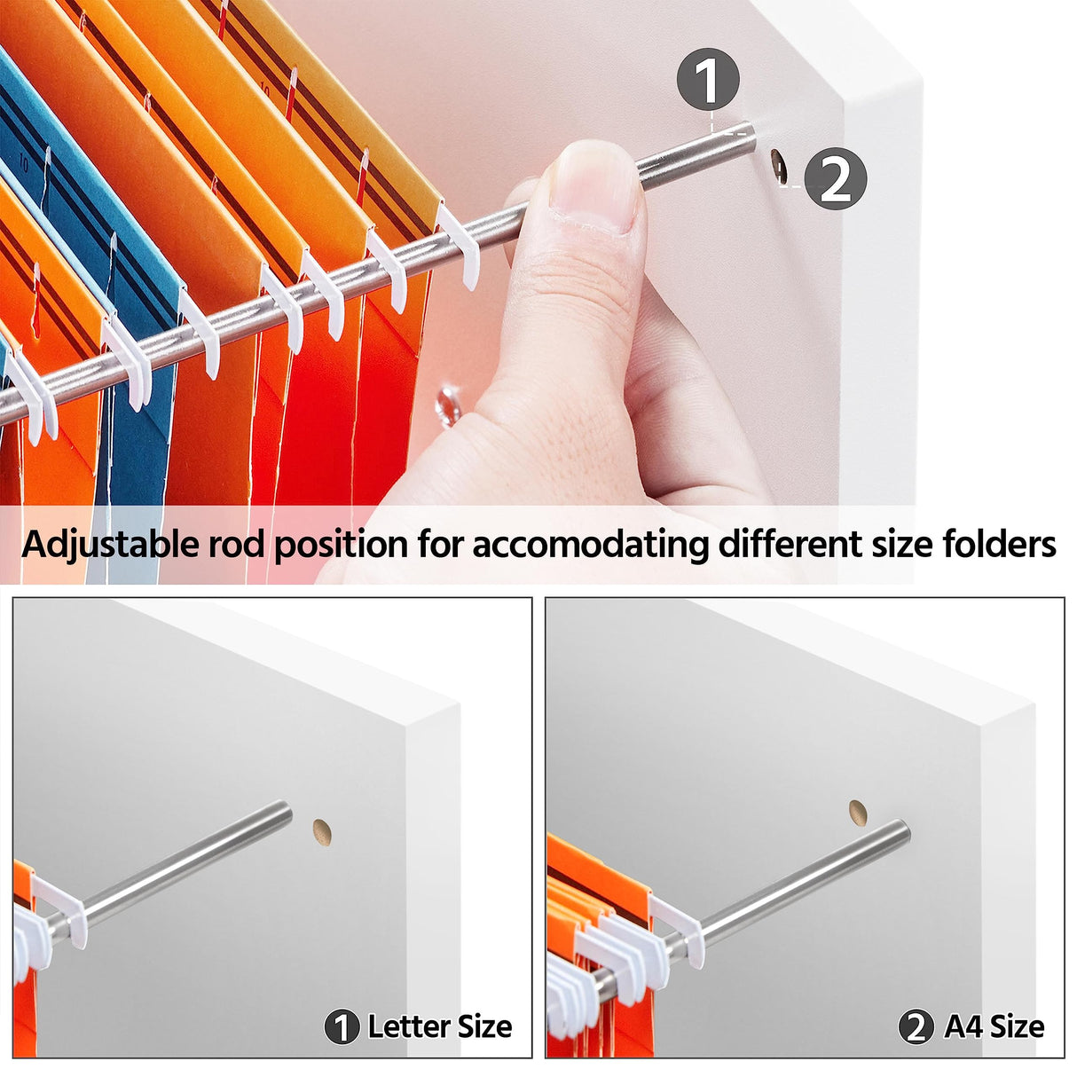 Yaheetech File Cabinet Vertical File Cabinets Mobile Letter Size File Storage Organizer Small Filing Cabinet Printer Stand for Home and Office White Yaheetech