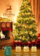 Brightown Christmas Tree Lights Battery Operated Outdoor, 10Ft 120 LED Christmas Cluster Lights Firecracker String Lights Waterproof Twinkle Lights for Indoor Wreath Xmas Tree Christmas Decorations Brightown