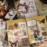 Teniinet 260 PCS Vintage Scrapbooking Supplies Aesthetic Journaling Kit,Large Collection for Bullet Junk Journals,Arts Craft Collage,Ephemera Adults,Beginners,Girls Teenage School Style(Flowers) Teniinet