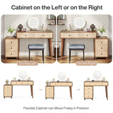 Tribesigns Vanity Desk with 5 Drawers, 51-Inch Makeup Vanity Table for Women Girls, Wooden Dressing Table Set for Makeup Room, Bedroom (Without Mirror & Stool) Tribesigns