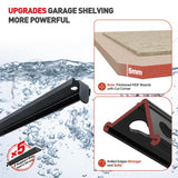 REIBII 72" H x 35.55" W x 16" D Storage Shelves 5 Tier Garage Shelving Heavy Duty 2020LBS Adjustable Metal Shelving Unit for Garage Shelves Utility Rack Shelf for Basement Pantry Closet Shelves,Black REIBII