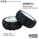 SpiderMaker SpiderFlex Matte Finish Flexible TPE (Matte TPU) 3D Printing Filament - Shore 75A, 1.75mm, 500g (Coal Black) SPIDER MAKER