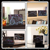 Gersoniel 4pcs Scratch Art Adult Scratch Painting Kits Glow in The Dark Rainbow Painting Paper with Pen & Cleaning Brush Noctilucent Scratchboard for Adults Gift, Racing Theme, Back to School Gifts Gersoniel