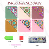 Morledoa 6 Pcs Diamond Painting Bookmarks, Mandala Diamond Art Kits for Adults, DIY Triangle Making Corner Bookmark Kits Morledoa