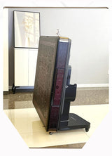 USA MJ Table Roller Coaster Style 40mm Chinese/Filipino/American Mahjong Folding Automatic Mahjong Table Wine Red Color Ultra Thin 2 Set of Numbered Tiles &Table Dust Cloth usamjtable