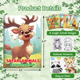 Treasure Cove Zoo Animals Mini Coloring Books for Kids Jungle Safari Party Favors Small Activity Books Bulk DIY Wild Drawing Pages for Classroom Reward Birthday Jungle Party Supplies 24Pcs Treasure Cove