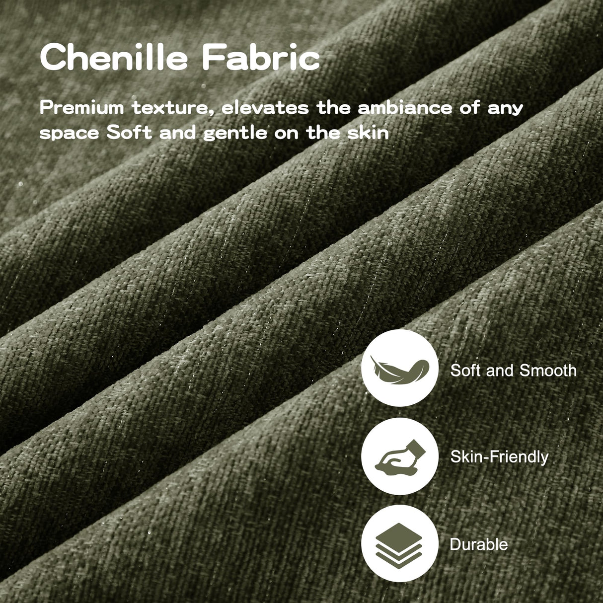 HMHKHN 76" Chenille Loveseat Sofa for Living Room, Traditional Style Sofa with Detachable Ruffled Skirt, Flared Arms, Spindle Legs, Love Seat Couches for Apartment (Green) HMHKHN