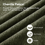 HMHKHN 76" Chenille Loveseat Sofa for Living Room, Traditional Style Sofa with Detachable Ruffled Skirt, Flared Arms, Spindle Legs, Love Seat Couches for Apartment (Green) HMHKHN