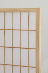 Roundhill Furniture Oriental Shoji 4 Panel Screen Room Divider, Natual Roundhill Furniture