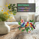 Eiflow Tabletop Special Diamond Art Kit Bird, Stand Up Diamonds Painting Kit for Adults Spring, DIY Acrylic Diamond Desk Placement Board Ornament Eiflow