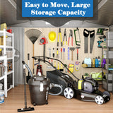 TIMWNER Large Storage Shed, 10' × 8' FT Metal Storage Shed with Lockable Door, Waterproof Shed Outdoor Use, Tool Shed with Windows for Bike, Garden, Brown TIMWNER