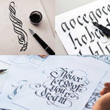 U.S. Art Supply 35-Piece Calligraphy Pen Set - 4 Pens, 5 Nibs, 22 Inks, Includes Calligraphy Pens for Writing, Beginners Handbook & Practice Paper Pad U.S. Art Supply