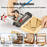 meite P630C Pin Nailer, Pneumatic Micro 23 Gauge Pin Nailer Gun, Accept 3/8-Inch to 1-3/16-Inch 23Ga Pin Nails, Ideal for Cabinets, Paneling, Crafts, Picture Frames meite