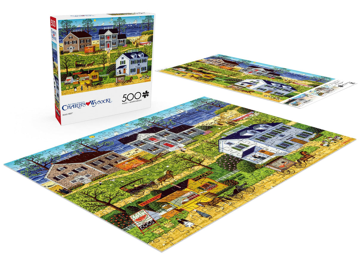 Buffalo Games - Charles Wysocki - Gull's Nest - 500 Piece Jigsaw Puzzle for Adults -Challenging Puzzle Perfect for Game Nights - Finished Size is 21.25 x 15.00 Buffalo Games