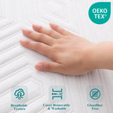 BreezeRest Queen Mattress Medium 8 Inch Memory Foam Mattress Bed in a Box, Colchones Queen Cooling Gel Green Tea Queen Size Mattress with Breathable Soft Fabric Cover CertiPUR-US BreezeRest