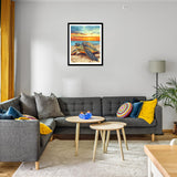 Hawksbill Turtle on Beach Paint by Number Kits for Adults, Ocean at Sunset Paint by Numbers, Sea Waves Cute Animals DIY Acrylic Paints Oil Painting for Home Decor(16×20inches, No Frame) ARNLRDYA