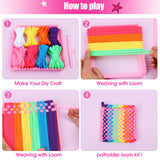 FUNBUD Weaving Loom Kit for Kids - Birthday Gifts for Girls Ages 6-12, DIY Craft Kit for Making Potholders, Arts and Crafts Toys for Girls 6-8, 8-12 Funbud