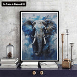 Zariocy 5D Diamond Art Kits for Adults Elephant, DIY Diamond Painting Art Oil Painting Style Round Full Drill Crystal Diamond Embroidery Paintings Arts Craft for Home Office Wall Decor 12x16 inch Zariocy