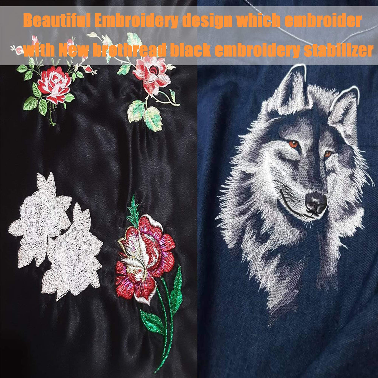 New brothread Black Cut Away Machine Embroidery Stabilizer Backing 12" x 25Yd roll - Medium Weight 2.5 oz - 2 Options - 3 Options - Tear Away/Cut Away/No Show Mesh New brothread