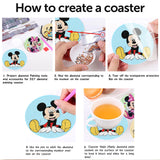 nekpiahu 8Pcs Diamond Painting Coasters with Holder,DIY Cartoon Life Coaster Diamond Art Kits for Adults Kids,Beginners Round Full Drill Diamond Art Craft Supplies nekpiahu