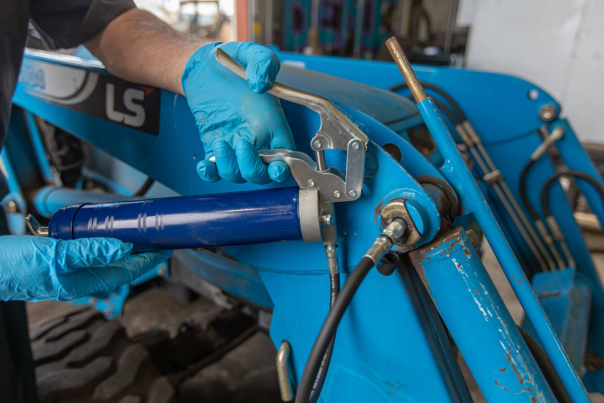 Lincoln 1133 Pistol Grip Grease Gun with 18" Whip Flex Hose and Coupler, 2-Way Loading, 6,000 PSI, One-Hand Operation, Dual-Lip Follower, Standard Grease Cartridges, Jam-Proof Toggle, Cast Pump Head Lincoln