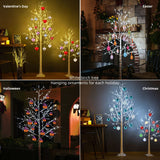 ZHOUDUIDUI Lighted Birch Tree, 6ft 96LED Birch Tree Lights,Artificial Twig Tree Light 9Modes Timer for Indoor Outdoor Christmas Halloween Easter Tree Home Party Wedding Decor,Warm & Cool White ZHOUDUIDUI