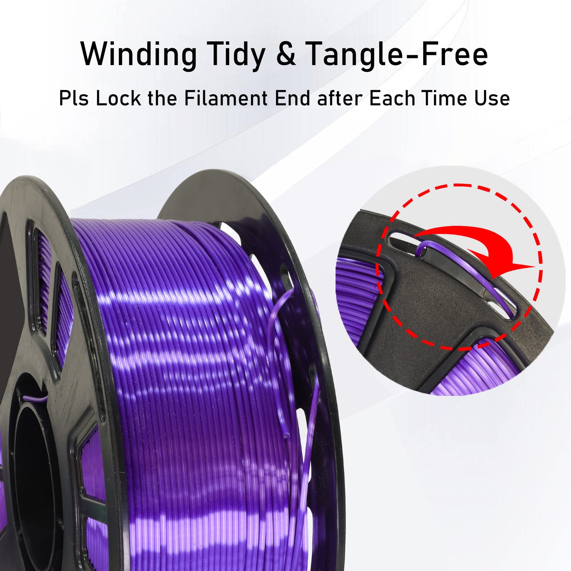 Silk Shiny Luster Dark Violet Purple PLA 3D Printing Filament, 1KG 2.2Lbs 1.75mm 3D Print Material with High Diameter Accuracy, Neatly Wound Silk PLA Widely Support for FDM 3D Printers by MIK - WoodArtSupply