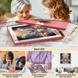 FHBUBPUP Diamond Painting Kits for Adults, Glow Butterfly Diamond Art Kits for Beginners, 5D DIY Full Drill Round Gem Art, Paint with Diamond Beads Craft Christmas Home Wall Decor 12x12 inch FHBUBPUP