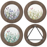 Weysat 4 Pcs 6 Inch Wood Embroidery Hoop Frame Round Wooden Embroidery Wood Display Frame Circle for Finished Cross Stitch Hoop DIY Art Craft Sewing Ornaments Weysat