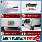 BIEAMA Commercial Meat Slicer, 10" Electric Food Slicer, 240W Premium Chromium-plated Steel Blades Adjustable Thickness 0-12mm Deli Meat Slicer Machine for Home BIEAMA