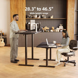 INNOVAR 48" Electric Standing Desk, Memory Controller Height Adjustment, Modern Ergonomic Sit Stand Up Desk Workstation with Rising Work Table for Home Office, Work & Gaming, Black INNOVAR
