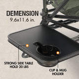 PORTAL Zero Gravity Oversized, Folding Reclining Patio, Full Padded Outdoor Foldable Lounge Chair with Adjustable Headrest, Support 350 LBS, Green PORTAL