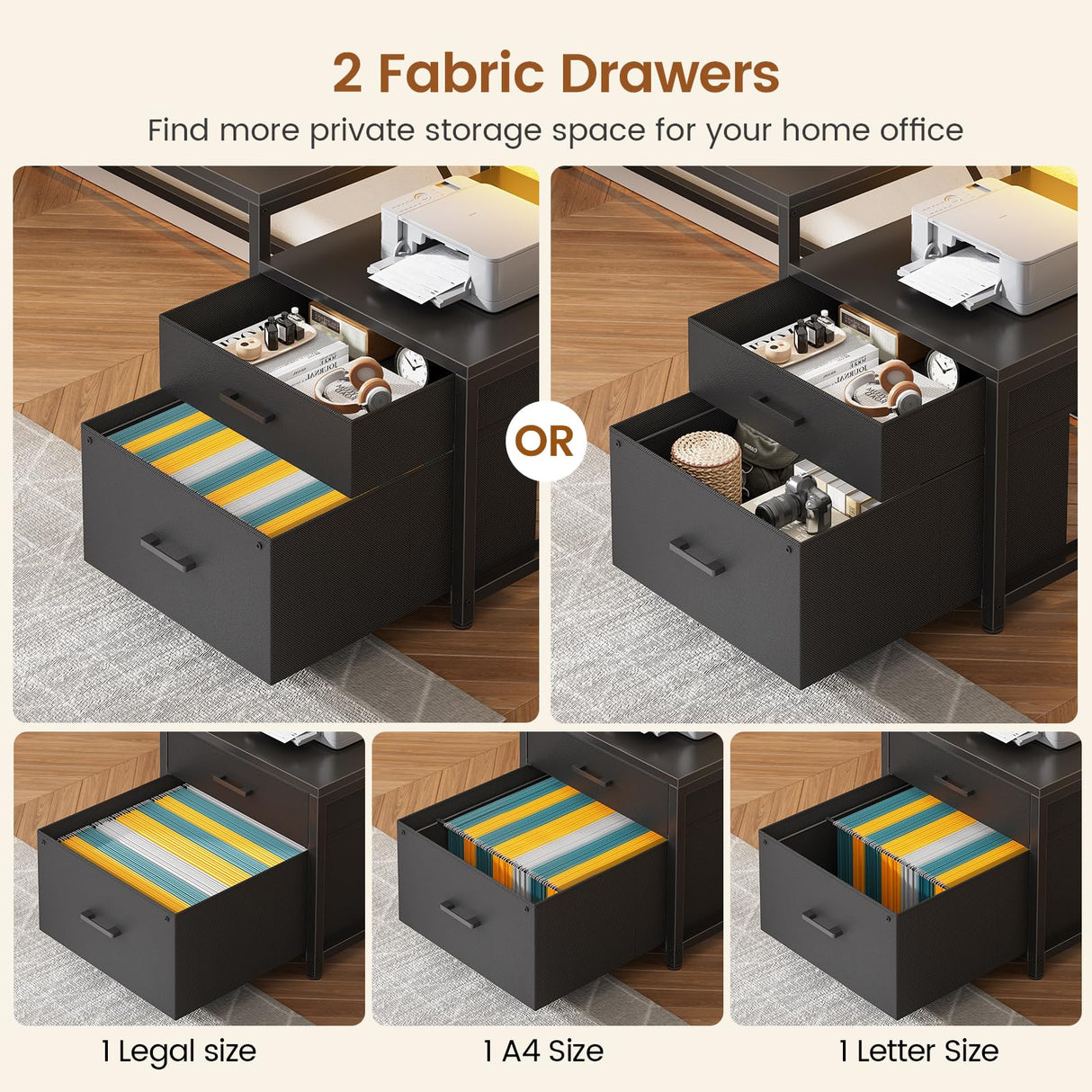 SEDETA L Shaped Gaming Desk, 78.7” Large Computer Desk with Drawers and Power Outlet & LED Light, Corner Gaming Desk with Storage Shelves, Display Cabinet for Home Office, Black SEDETA