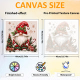 CRZMODE Christmas Paint by Numbers Kit for Adults, Gnome Paint by Numbers for Adults, Acrylic Painting Crafts for Home Decor Gift (16x16inch) CRZMODE