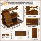 B1ykin Father's Day Wooden Nightstand Organizer - Wood Phone Docking Station Wallet Watch Stand Key Holder, Bedside Charging Station Organizer Men Gift Anniversary Birthday for Husband Dad Grandpa B1ykin