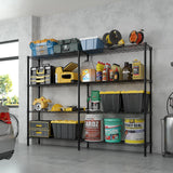 VINGLI 58" W Storage Shelves 1220LBS Heavy Duty Metal Shelving, Upgraded 4 Tier Garage Shelving Unit, Adjustable Wire Shelf for Storage Rack Commercial Pantry Shelf Organizer, 58" W × 13.8" D × 59" H VINGLI