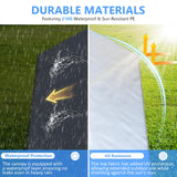 Jocoevol Carport 10x20 ft Heavy Duty with Roll-up Windows, Portable Garage with Removable Sidewalls & Doors, Car Canopy with Sandbags All-Season Tarp for Car Boat Truck Motorcycle Jocoevol