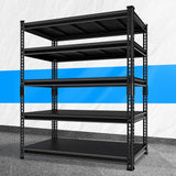 Huhaneon Heavy Duty Garage Shelves - 48''W 2,500Lbs Metal Adjustable Storage Shelving Rack Units for Warehouse Basement 5 Tier Black 47.2" W x 17.7" D x 78" H Huhaneon