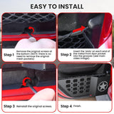 DIAMOOKY Metal Rear Door Pocket Storage Box for Jeep Wrangler JL JLU 4XE 2018-2025 & Gladiator JT 2020-2022 2023 2023 2024 2025 Accessories Door Storage Organizer Molle Panels, Star, 2PCS DIAMOOKY