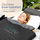 Sauna Blanket Insert Towel Kit - 3 Pcs Luxuriously Soft & Absorbent Sauna Towel Sack with Microfiber Head Towel & Headband - Sauna Accessories for Infrared Sauna Blanket Simplified Cleanup - 70" x 30" REVIIV