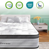 NeoDream Full Size Mattress, 12 Inch Hybrid Matress with Memory Foam & Individual Pocket Springs, Full Mattress in a Box, Medium Firm Feel, Pressure Relief, Edge Support, Motion Isolation NeoDream