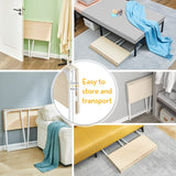 WOHOMO Folding Desk, Small Foldable Desk 31.5" for Small Spaces, Space Saving Computer Table Writing Workstation for Home Office, Easy Assembly, Oak WOHOMO