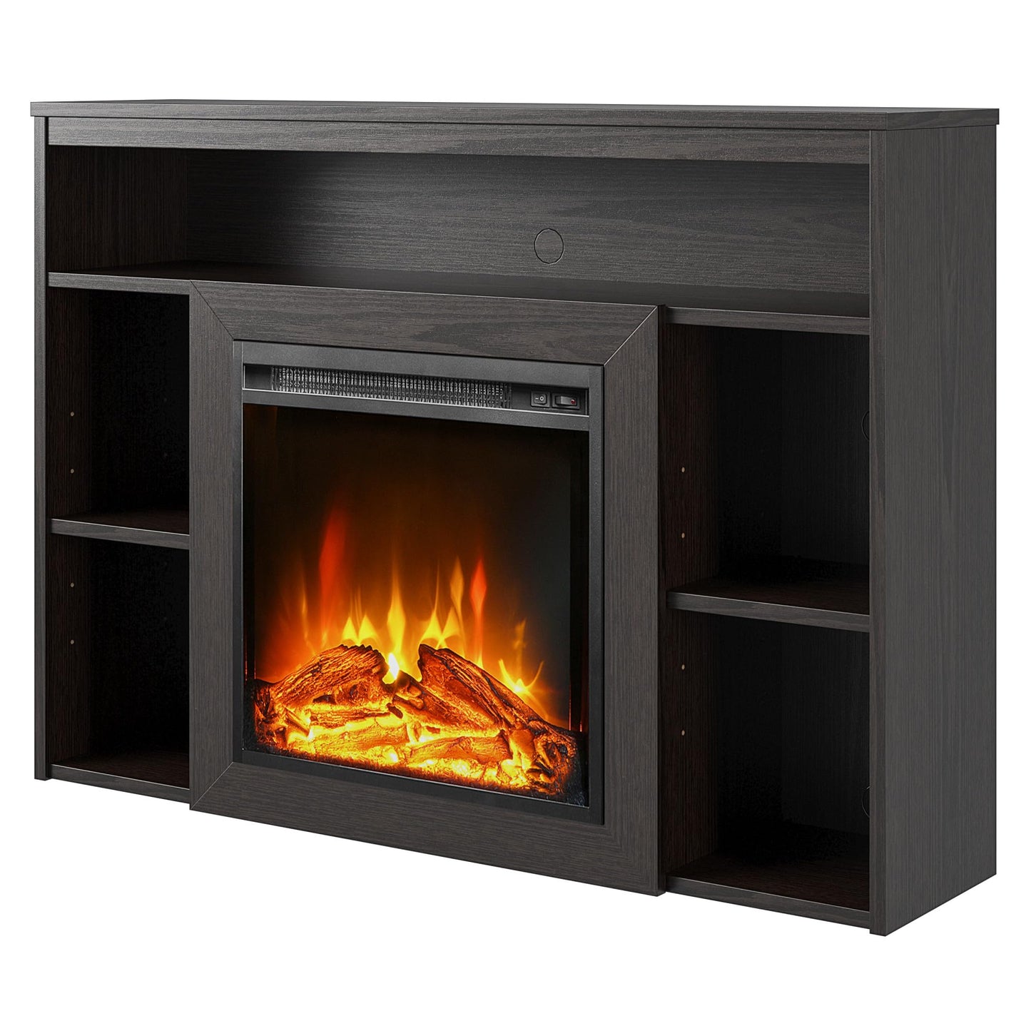 Ameriwood Home Alwick Mantel with Electric Fireplace, Espresso