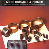 YKSPLUSK Leather Circle Cutter Tool Set, 31 Pieces Circle Punch Tools 1-25mm 30 35 40 45 50 55mm, High Carbon Steel Round Leather Cutting Dies - Hole Punch Tool Kit for DIY Crafts YKSPLUSK