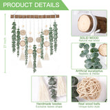 Sggvecsy 21’’ Eucalyptus Wall Hanging Decor Artificial Eucalyptus Plant Fake Greenery Leaves Boho Wall Decor with Wooden Stick for Bathroom Bedroom Kitchen Rustic Farmhouse Home Living Room Decoration Sggvecsy