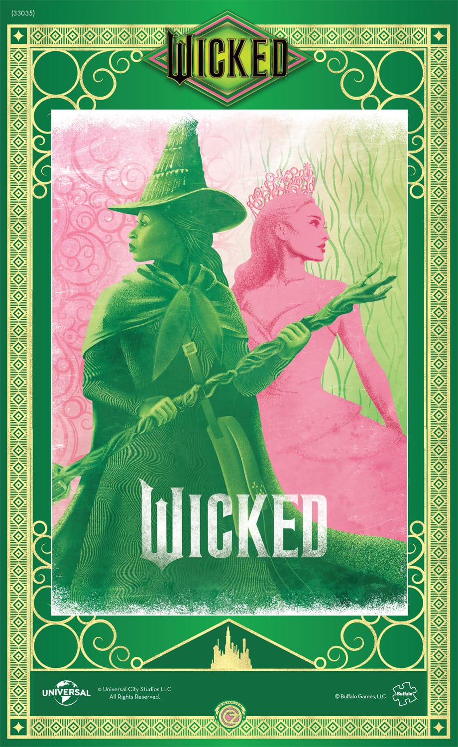 Buffalo Games - Wicked - Pink Goes Good with Green - 500 Piece Jigsaw Puzzle for Adults -Challenging Puzzle Perfect for Game Nights - Finished Size is 21.25 x 15.00 Buffalo Games