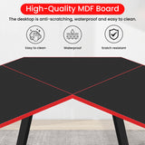 BLKMTY L Shaped Desk PC Gaming Desk Computer Desk with Monitor Stand Large Desktop Studying Executive Table Corner Desk Office Computer Table for Home Office Sturdy Writing Workstation, Pink BLKMTY