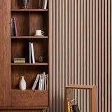 Acoustic 3D Panels for Interior Wall and Ceiling Decor, Soundproof Wood Accent Slat Fluted Noise Absorbing Panels Decorative for Bathroom, Bedroom,Genuine Walnut Wood Veneer, 94.5" X 23.6" Each Box Kieacia