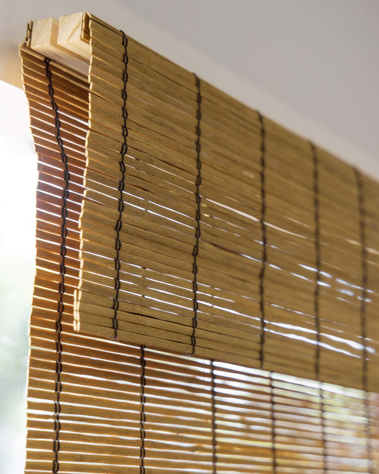 Chicology Eco-Friendly Bamboo Roman Shades - Cordless Light Filtering Blinds in Fox, 23"W x 64"H CHICOLOGY